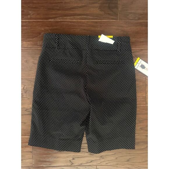 Hilary Radley Stretch Polka Dot Long Shorts Small - Picture 2 of 4